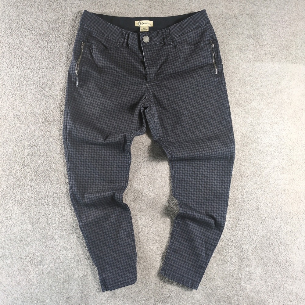 Democracy Womens Size 18 Houndstooth Zip Pocket‎ Skinny Pants Punk Rock Workwear